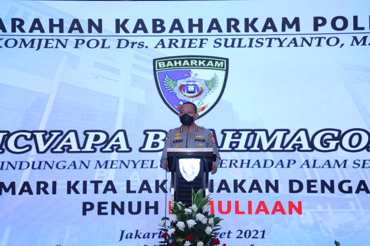 Commander Wish Kabaharkam Polri, kepada jajarannya “Mari bekerja dengan Cerdas dan ikhlas”