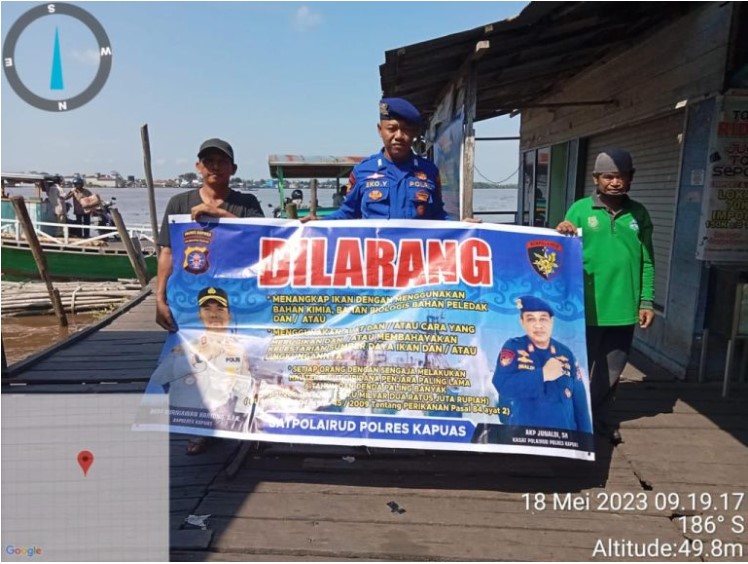 Satpolairud Polres Kapuas Imbau Hindari “ilegal Fishing”
