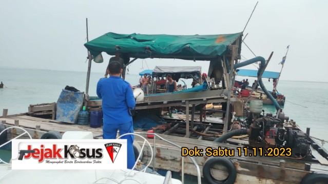 Penertiban Ponton Selam Didusun 6 Pait Jaya Oleh Sat Polairud Polres Bangka barat
