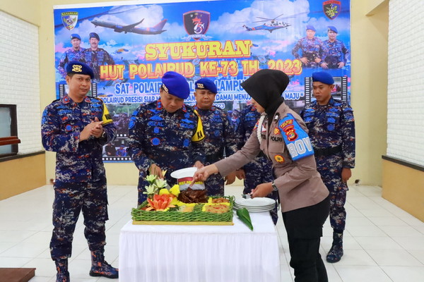 HUT Polairud Ke-73, Polres Lamtim Melaksanakan Syukuran