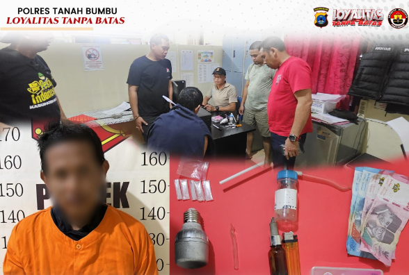 Polairud Polres Tanah Bumbu Ringkus Pengedar Narkoba di Pesisir Muara Satui