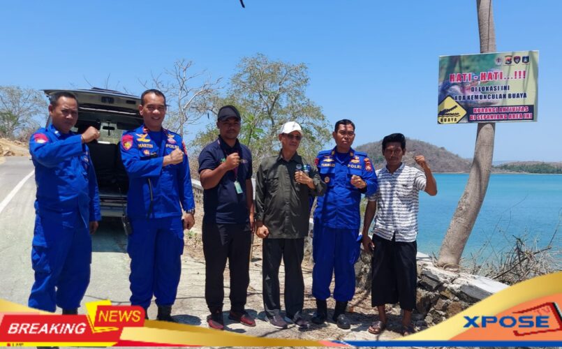 Sat Polairud Polres Loteng Imbau Masyarakat Waspada Aktivitas Buaya Di Teluk Bumbang