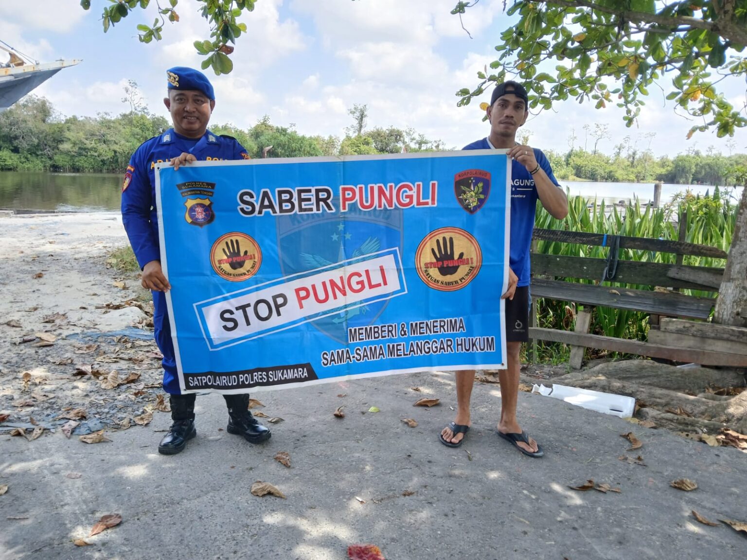 Patroli Saber Pungli: Sat Polairud Awasi Area Pesisir DAS Jelai