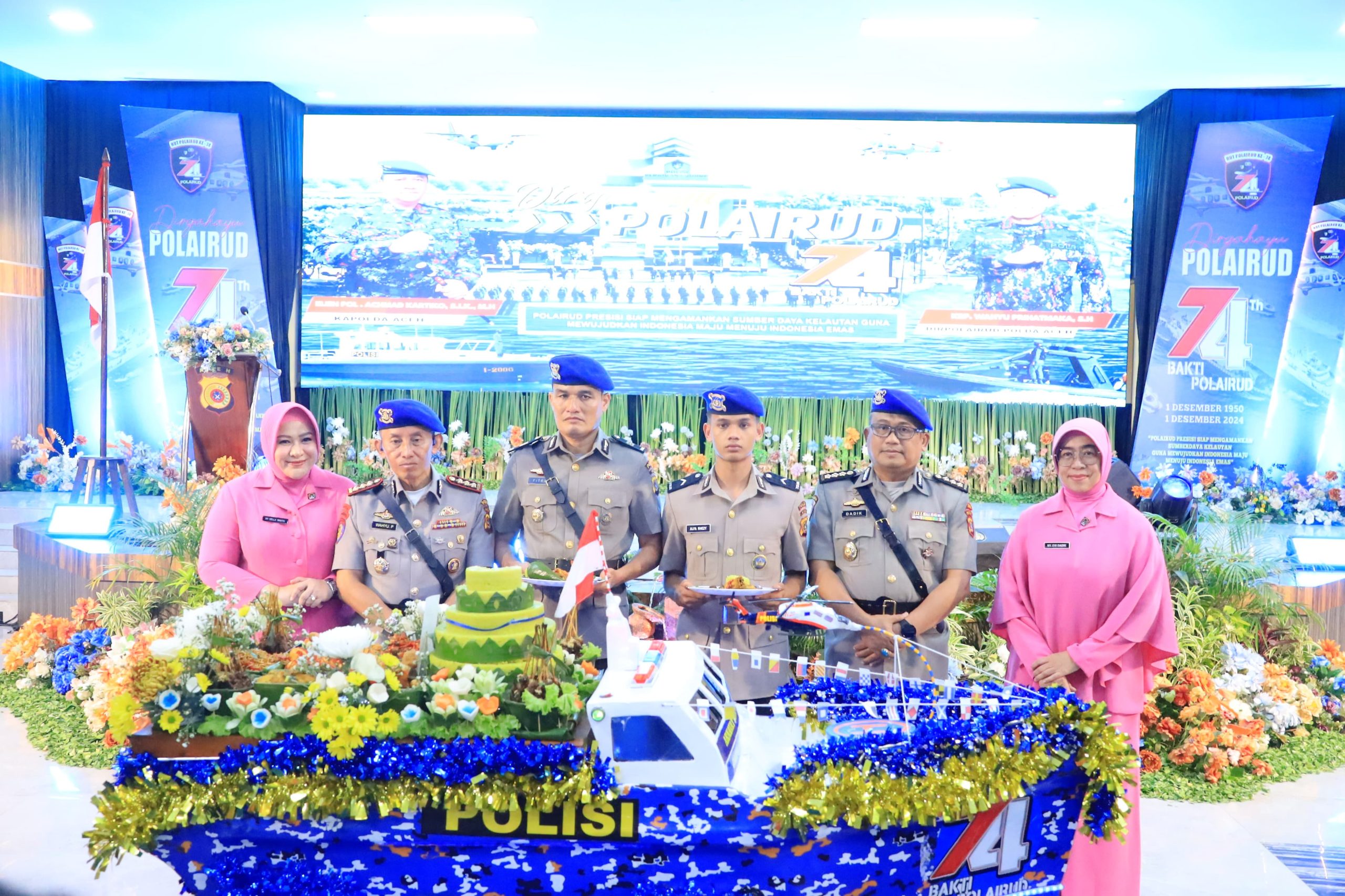 Karo Rena Polda Aceh Pimpin Syukuran Hut Polairud ke 74