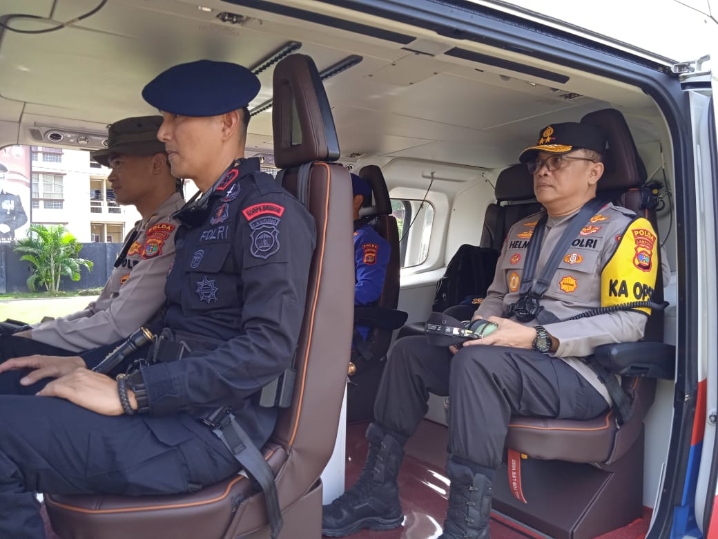 Kapolda Lampung Pantau Arus Mudik Lewat Udara, Pastikan Jalur Mudik di Lampung Lancar dan Aman