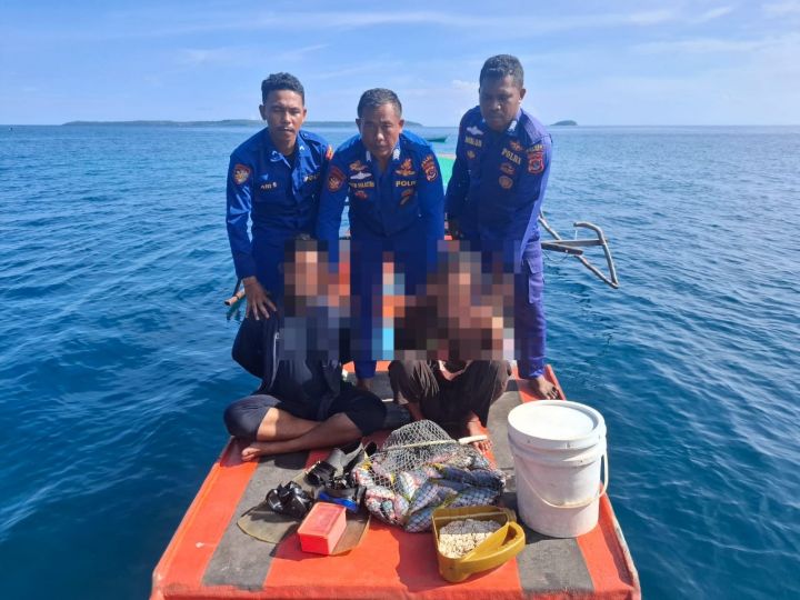 Polairud NTT Tangkap 2 Nelayan Pengguna Bom Ikan di Perairan Pulau Besar