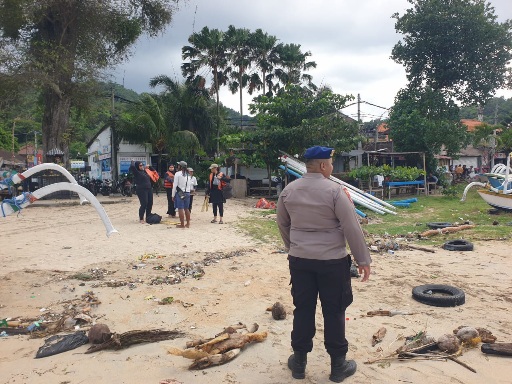 Cegah Laka Laut, Sat Polairud Polres Karangasem Laksanakan Patroli dan Koordinasi, di Pantai Padangbai