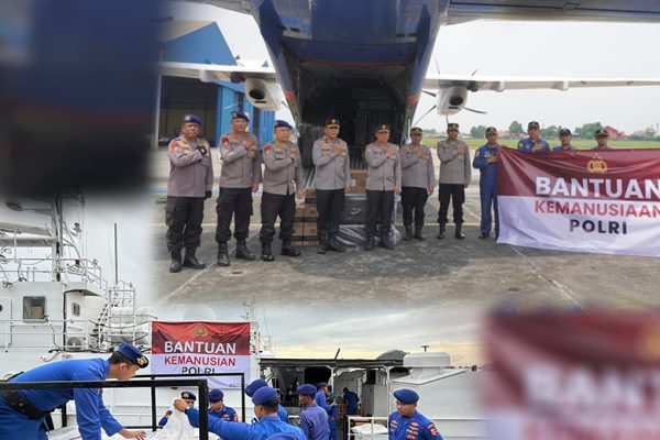 Korpolairud Baharkam Polri Salurkan Bantuan Kemanusiaan Lewat Laut dan Udara untuk Korban Banjir Bandang di Nagekeo, NTT