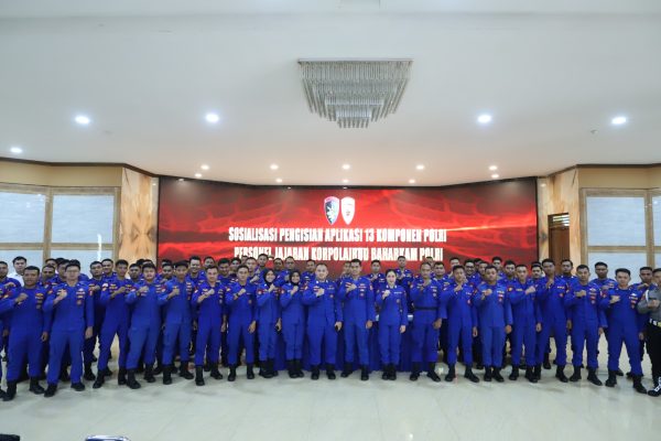 Sosialisasi Pengisian Aplikasi 13 Komponen Polri di Lingkungan Korpolairud Baharkam Polri