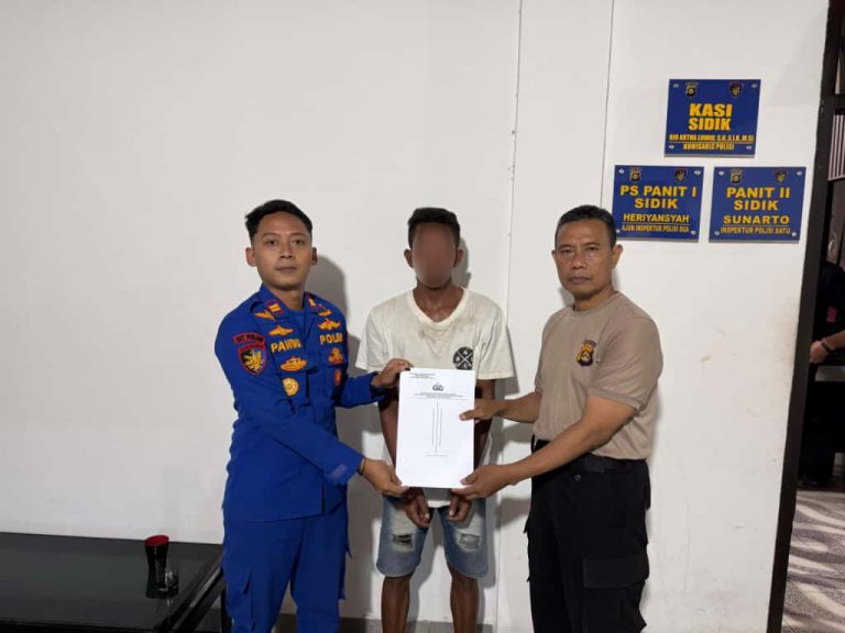 KP. Perkakak–3017 Amankan Pemuda Pembawa Sabu di Pesisir Sungai Ogan